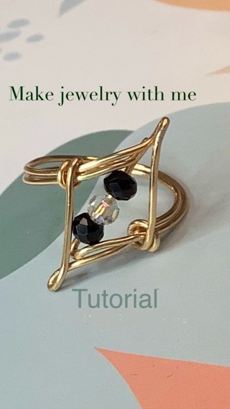 make jewelry with me | Come on, I’ll show you how to make a beautiful ring. Full video on my youtube channel❣️#jewelry #tutorials#wirewrapping #jewellery... | Instagram Wire Ring Ideas Diy Jewelry, Ring Designs Diy, Copper Wire Jewelry Diy, Ring Making Ideas, Wire Rings Diy, Cute Wire Rings, Handmade Rings Tutorial, Diy Rings Tutorial, Wire Rings Tutorial