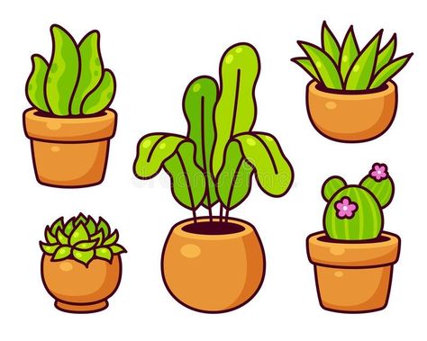 Kawaii Garden Drawing, Slime Animation, Draw Plants, Garden Drawing, Plant Images, Plant Drawing, Painting Art Projects, Female Character Design, Flower Pot