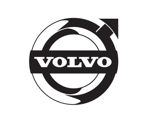 Volvo Brand Logo Car Symbol With Name Black Design Swedish Automobile Vector Illustration Car Symbol, Volvo Logo, Car Symbols, Volvo Xc, Logo Car, Bus Coach, Cityscape Photos, Car Logos, Black Design