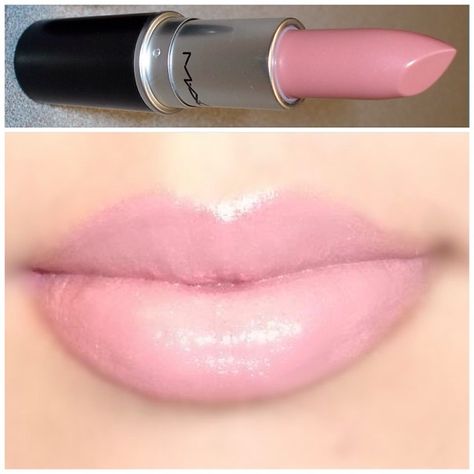 “MAC cremesheen-finish lipstick in (Creme Cup) - {A girlie creamy pink shade. Suits all skin tones beautifully. Looks great with both heavy and minimal…” Light Pink Lipstick Shades, Minimalism Closet, Light Pink Lipgloss, Powder Pink Lipstick, Mac Creme Cup, Frosted Pink Lipstick, Pale Pink Lip Gloss, Pink Lipstick Mac, Pink Lipgloss