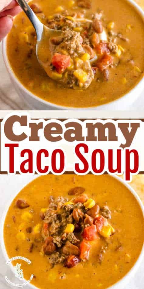 Creamy Taco Soup Recipe, Turkey Taco Soup Recipe, Turkey Soup Crockpot, Creamy Taco Soup, Using Cream Cheese, Turkey Taco Soup, Taco Soup Recipe Easy, Easy Taco Soup, Taco Soup Crock Pot