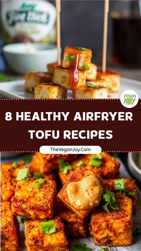 Revolutionize your tofu game with these 8 airfryer masterpieces Airfryer Tofu Recipes, Best Air Fryer Tofu, Panko Tofu Air Fryer, Airfryer Tofu Recipe, Airfry Tofu Recipe, Vegan Airfryer Recipe, Air Fryer Tofu Recipes, Tofu Air Fryer Recipes, Smoked Tofu Recipe