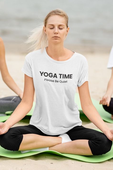 The ideal shirt to wear during yoga lessons, children's yoga, yoga, be quiet, please, funny, Women, Girl, sport, Yoga Pose, Yoga Class, Yoga pants women, meditation, spiritual, cute, peace, zen, love, Buddhism, Be silent, quotes, positivity, or home yoga. Be Silent Quotes, Silent Quotes, Yoga Tee Shirt, Spiritual Peace, Childrens Yoga, Yoga Time, Be Silent, Meditation Spiritual, Yoga Lessons