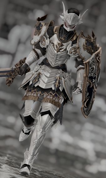 White Armor Fantasy, White Knight, Regal Armor Female, White Armor, Ornate Armor, Ffxiv Warrior, Knight Outfit, Knights Helmet, Female Armor