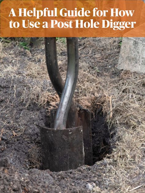 Post Hole Digger Post Hole Diggers, Post Hole Digger, Digging Holes, Gardening Projects, Diy Backyard, Fencing, Garden Projects, Step By Step Instructions, Being Used