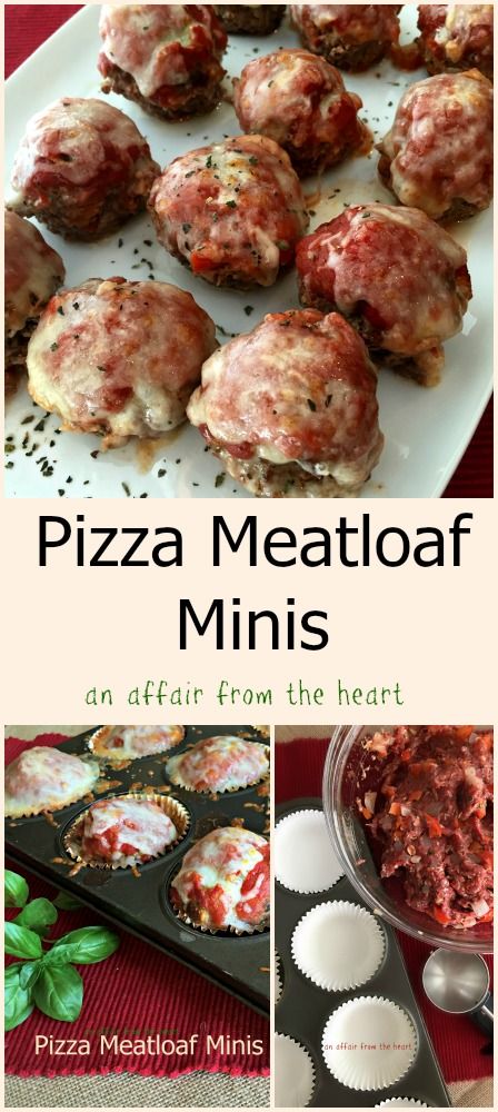 Pizza Meatloaf Minis Individual Meatloaf, Pizza Meatloaf, Meatloaf Stuffed, Stuffed Meatloaf, Nicole Meyer, Heart Pizza, Meatloaf Muffins, Pizza Flavors, Pizza Bites