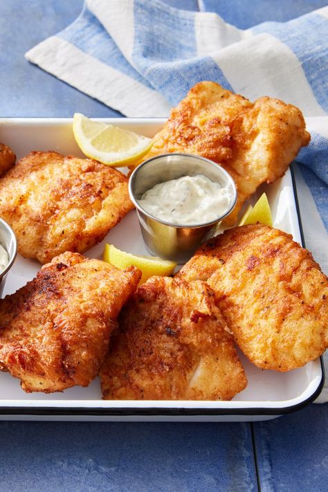 Beer Batter Fish Made Great Beer Batter Fish, Seafood Cravings, Beer Battered Fish Recipes, Deep Fryer Recipes, Fish Batter, Beer Battered Cod, Battered Cod, Southern Recipe, Beer Battered Fish