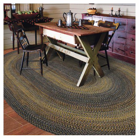 Burgundy Rugs, Outdoor Deck Rugs, Dining Table Rugs, Braided Rug Living Room, Oval Braided Rugs, Making Rugs, Brown Dining Table, Pine Dining Table, Dining Table Rug