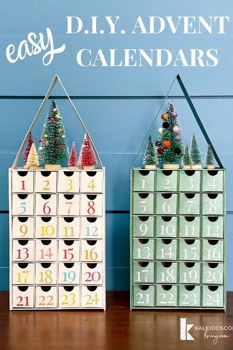 Make An Advent Calendar, Homemade Advent Calendars, Advent Calendar Boxes, Advent Calendar Ideas, Advent Box, Christmas Advent Calendar Diy, Wooden Advent Calendar, Advent Calenders, Diy Calendar