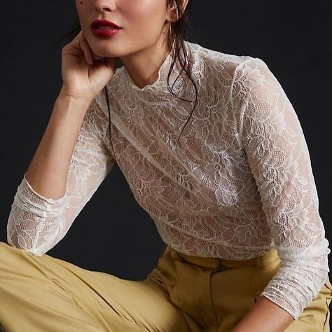 Lace Turtleneck Top, Turtleneck Under, Lace Turtleneck, Petite Blouses, Fashion Articles, Petite Tops, Turtle Neck Top, Inspired Dress, Women's Summer Fashion