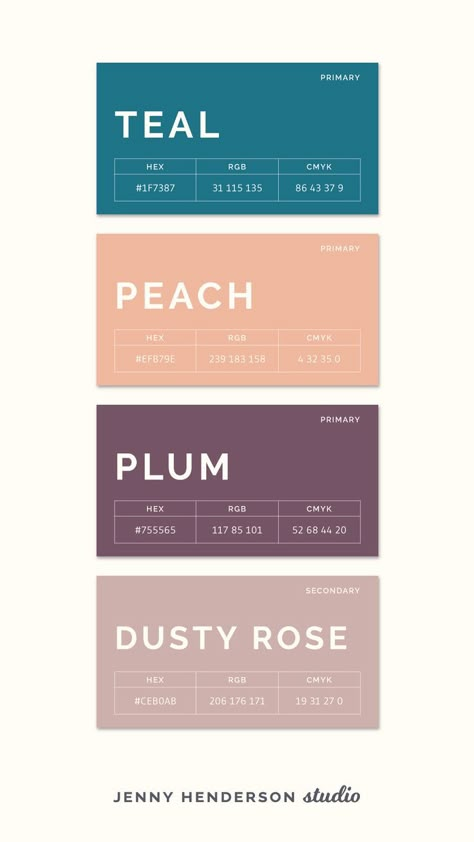 Brand Color Palette with feminine aesthetic featuring teal, peach, plum and dusty rose hues. Hue Color Palette, Color Palette For Branding, Desain Ux, Color Palette Brand, Feminine Color Palette, Flat Color Palette, Feminine Brand, Palettes Color, Pantone Colour Palettes