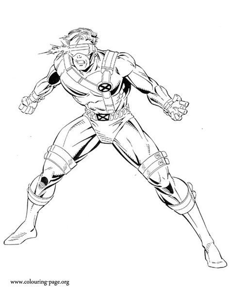 Cyclops is a mutant superhero who projects an optic blast. Just print it out and have fun with this free X-Men printable coloring sheet for kids! Coloring Pages Marvel, Marvel Coloring Pages, Super Hero Coloring Sheets, Comic Coloring, Avengers Coloring Pages, Superhero Coloring Pages, Avengers Coloring, Superhero Coloring, Marvel Coloring