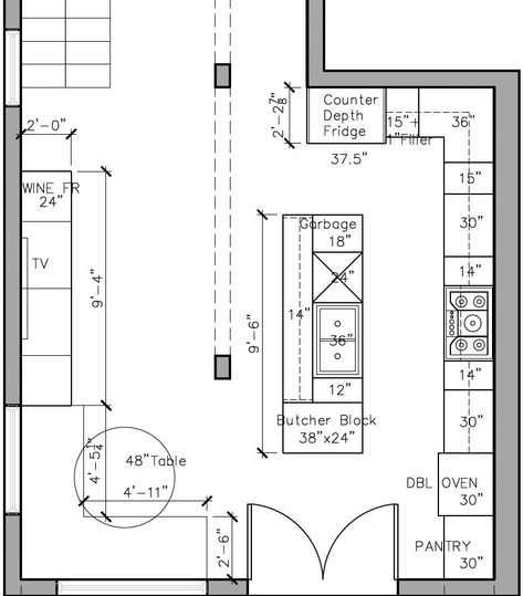 We're renovating our kitchen and step 1 was to figure out our new kitchen layout. Here's our new plans to make the most of this space complete with a dining nook, large island, and range with hood #kitchenrenovation #kitchenlayout Open Concept Kitchen Layout, Large Kitchen Plans, Best Kitchen Layouts With Island, Large Kitchen Layout, Kitchen Plans Layout, Modern Open Kitchen Design, Kitchen With Island Layout, Open Kitchen Design Ideas, Kitchen Island Layout