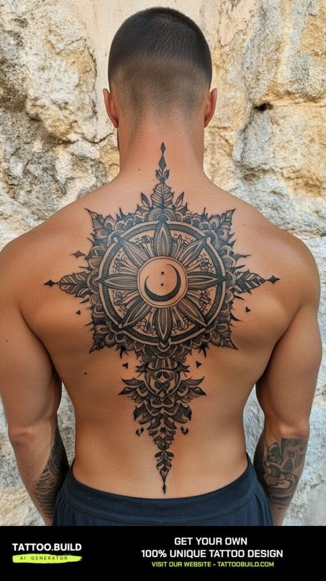 Stunning Back Tattoo Designs For Men Inspire Your Ink with these Ideas Best Back Tattoos Men Ideas, Mandala Back Tattoo For Men, Men Upper Back Tattoo, Men’s Upper Back Tattoo Ideas, Big Tattoos For Men, Big Back Tattoo For Men, Men’s Full Back Tattoo Ideas, Tattoos Men Ideas, Best Back Tattoos Men