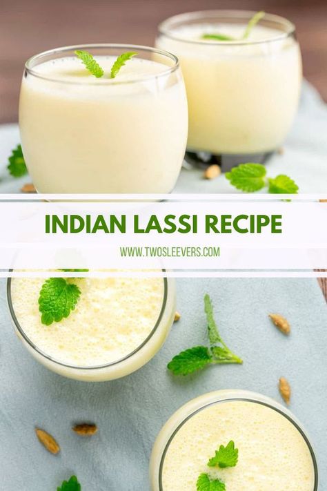 Essen, Indian Yogurt Drink, Indian Lassi Recipe, Sweet Lassi Recipe, Mango Lassi Recipe Indian, Lassi Drink Recipe, Yogurt Drink Recipe, Indian Lassi, Indian Yogurt