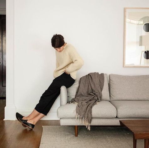 #amandajanejones #kinfolk #freelance #designer #theeverygirl Amanda Jane Jones, Kinfolk Style, Kinfolk Home, Kinfolk Magazine, Gray Sofa, Minimalist Lifestyle, Humble Abode, Freelance Graphic Design, Slow Living