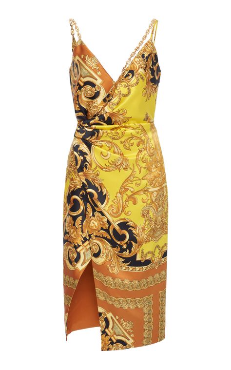 Printed Wrap Silk Dress by VERSACE for Preorder on Moda Operandi Versace Print, Versace Style, Versace Fashion, Versace Dress, Versace Outfit, Most Beautiful Dresses, Beauty Dress, Printed Silk, Stage Outfits