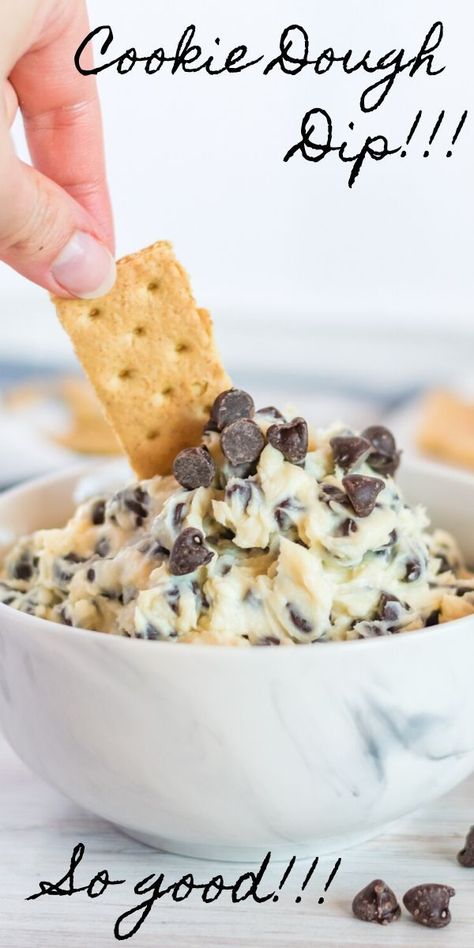 Chocolate Chip Cookie Dough Dip {10 Min. No-Bake Dessert Recipe} Easy Chocolate Chip Cookie Dough, Chocolate Chip Cookie Dough Dip, Cookie Dough Dip Recipe, Easy Chocolate Chip Cookie, Chocolate Chip Dip, Authentic Mexican Recipes, Cookie Dough Dip, Easy Chocolate Chip Cookies, Sweet Dips