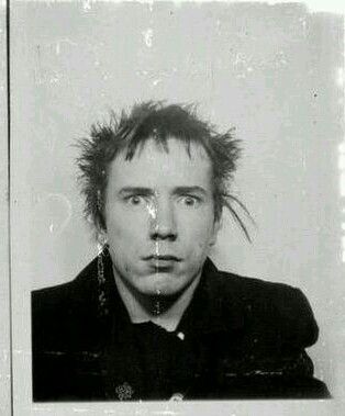 John Lydon photo booth picture used for his passport. John Lydon, Johnny Rotten, Photo Booth, Black And White, White, Black