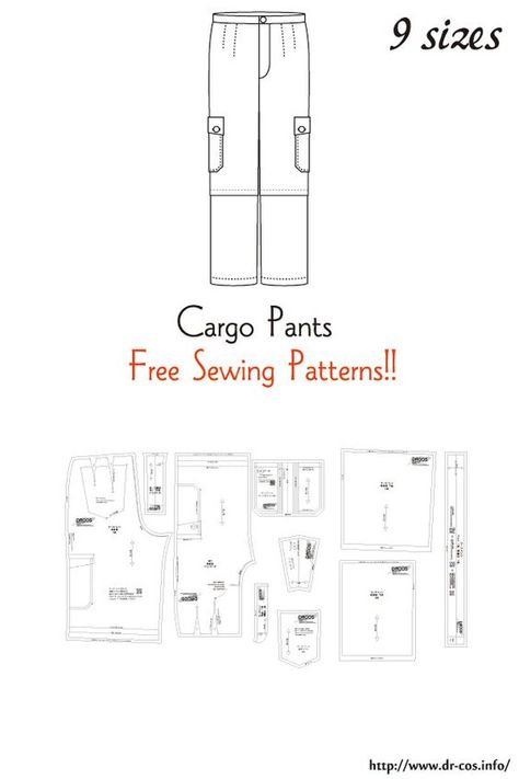 Pants Pattern Free, Sewing Patterns Free Women, Japanese Sewing Patterns, Free Pdf Sewing Patterns, Free Sewing Patterns, Japanese Sewing, Aprons Patterns, Diy Sewing Clothes, Sewing Lessons