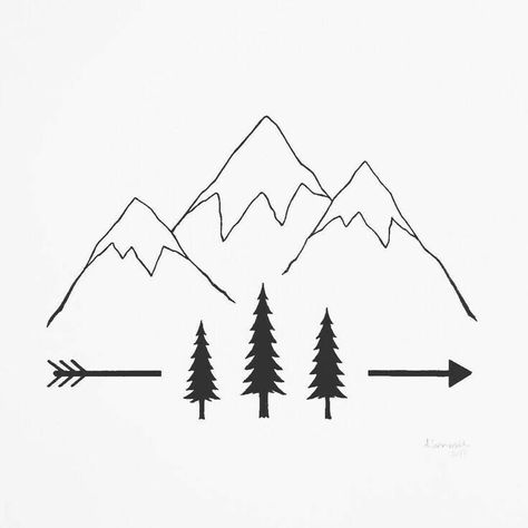 Mountain Drawing Simple, Drawing Mountains, Mountains Drawing, Delta Breezes, Drawing Realistic, Mountain Drawing, Circle Drawing, Art Sketches Doodles, Mountain Tattoo