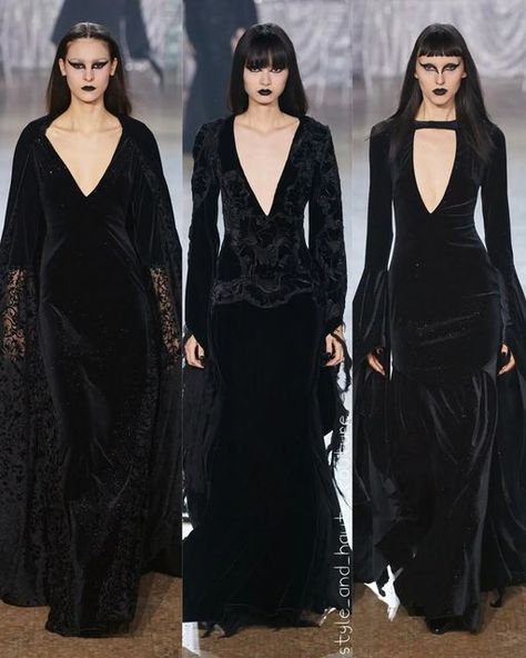 Gothic Haute Couture, Rodarte Fall 2023, Haute Goth Fashion, Gothic Runway Fashion, Rodarte 2023, Haute Goth, Gothic Couture, Designers Dresses, Instagram New York