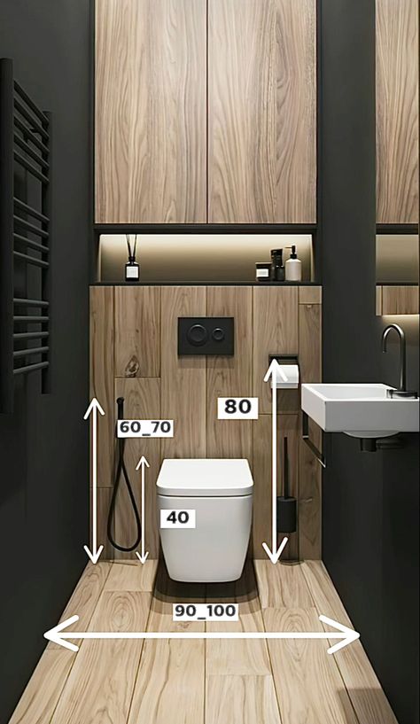 Small Toilet Design, Bilik Air, Toilet And Bathroom Design, Toilet Room Decor, Bathroom Interior Design Modern, Wc Design, Modern Small Bathrooms, Small Toilet Room, Bathroom Design Layout