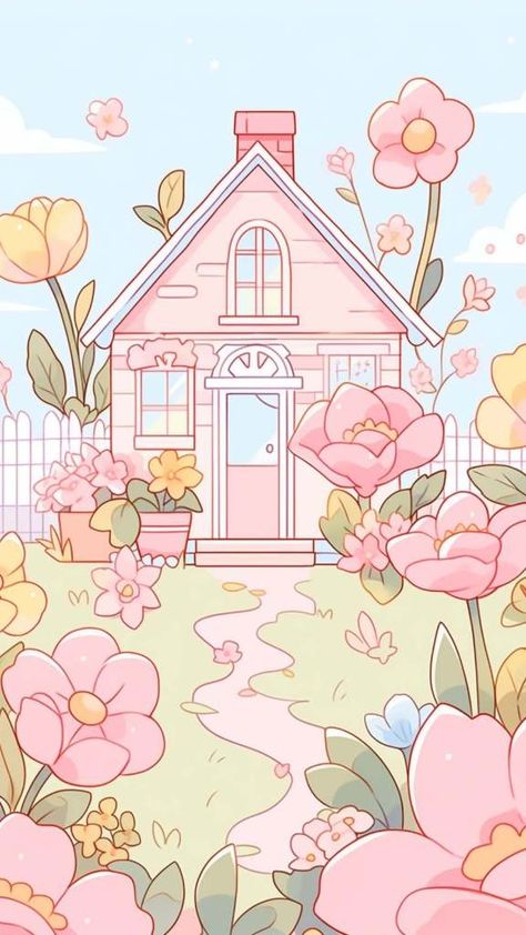 Spring Phone Wallpapers, Phone Wallpaper Iphone, Spring Coloring Pages, Iphone Wallpaper Kawaii, Wallpaper Iphone Wallpaper, Kawaii Illustration, Wallpaper Cute, Spring Wallpaper, Arte Inspo