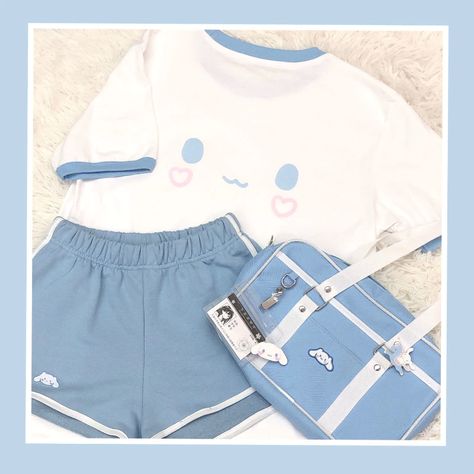 Sanrio Cartoon, Cinnamoroll Kuromi, Gym Suit, Sanrio Cinnamoroll, Summer Clothes, Gym, Summer Clothing