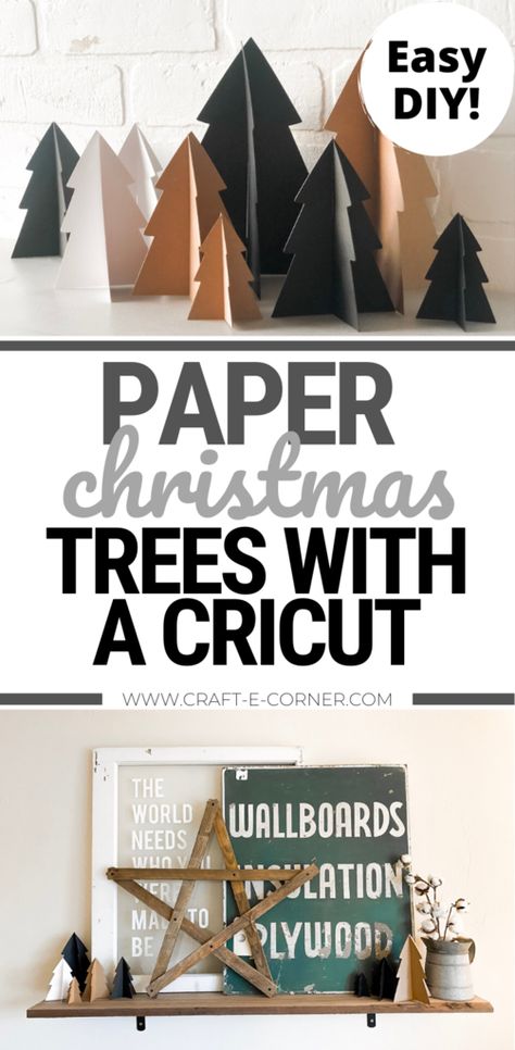 Christmas Table Cricut, Cricut Paper Projects Beginner, Cricut Christmas Table Decorations, Cricut Christmas Projects, Paper Christmas Trees, Cricut Christmas Cards, Craft Cricut, Cricut Christmas Ideas, Christmas Cricut