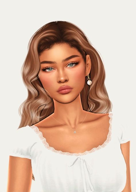 Age: YA Trait: Romantic, Bookworm, Neat Aspiration: Soulmate Presets: Headshape (n°1) | Eyes | Nose | Lips | Body (n°4) Skin... – @wannabe-simblr on Tumblr Face Overlay, Sims Traits, Ts4 Lookbook, Skin Overlay, Nose Tip, Tumblr Face, Lotes The Sims 4, Sims 4 Cc Eyes, Sims 4 Tsr