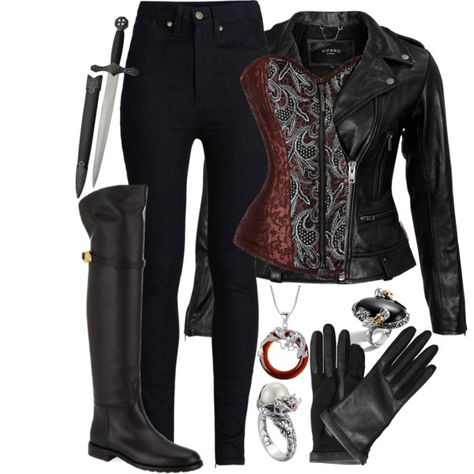 Fantasy: Dragon Rider by secretsoftheslytherin on Polyvore featuring VIPARO, Rodarte, Valentino, John Hardy, CO and Lanvin Fantasy Dragon Rider, Dragon Rider Outfit, Rider Outfit, Holland Family, Medieval Cosplay, Armor Clothing, Warrior Outfit, Outfit Polyvore, Disney Bound Outfits