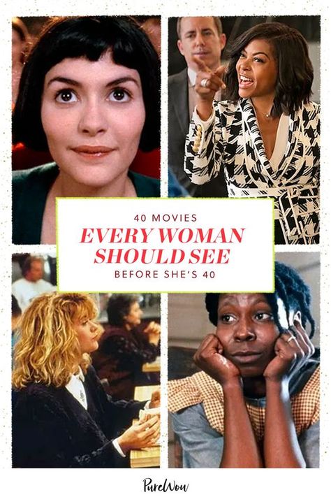 40 Movies Every Woman Should See Before She’s 40 ; Opens a new tab Just as there are books you'll appreciate most before a certain age, there are movies, too. Here are 40 movies every woman should watch before 40. Old Movies On Netflix To Watch, Inspiring Movies To Watch, Happy Movies To Watch, Film Recommendations List, Movies You Must Watch List, Classic Movies To Watch List, As You Are Movie, Feminine Movies, Feel Good Movies To Watch