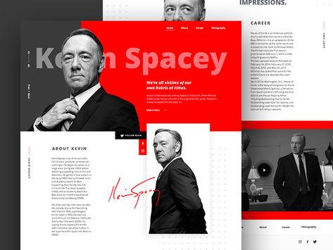 Website of well-known actor by Oleksii Yurchenko Actor Website, Magazine Website Design, Magazine Website, Website Design Layout, Web Layout Design, Web Layout, Design Inspo, Ui Design, Layout Design