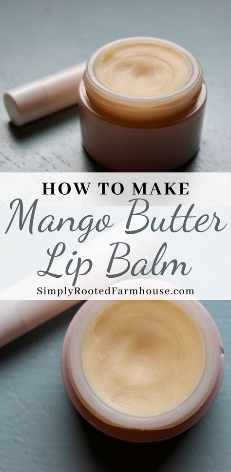 Mango butter lip balm will leave your lips feeling silky smooth, naturally! This simple recipe is quick and easy to make. #homemadeskincare #mangobutterlipbalm #mangobutter #homemadelipbalm #homemadechapstick #chapstick #lipbalm #naturalskincare #naturallipbalm Home Made Lip Balm, Mango Butter Lip Balm, Chapstick Diy, Chapstick Recipe, Spa Treats, Beeswax Recipes, Diy Lotions, Homemade Lip Balm Recipe, Diy Lip Balm Recipes