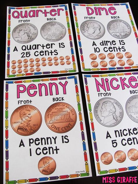 Money Lessons For Preschoolers, Kindergarten Money, Money Games For Kids, Money Kindergarten, Learning Hacks, Math Hacks, Learning Money, Making Change, Teaching Money