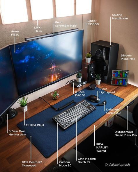 Clean Desk Setup, Mac Desk, Computer Desk Organization, Gaming Chair Black, Workspace Ideas, Clean Workspace, Clean Desk, Computer Desk Setup, Send To A Friend