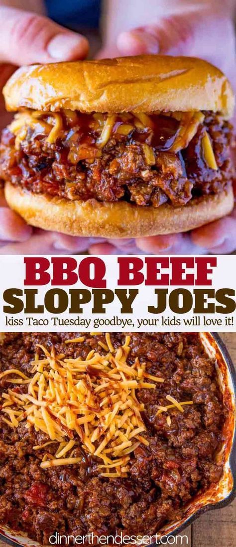 BBQ Beef Sloppy Joes made with a bbq ketchup mixture in less than 30 minutes will keep the summer bbq burger flavors going all year long. | Burger Flavors, Beef Sloppy Joes, Sloppy Joes Dinner, Bbq Chicken Bites, Sandwich Dinner, Bbq Pork Tenderloin, Bbq Chicken Wraps, Bbq Burger, Bbq Chicken Breast