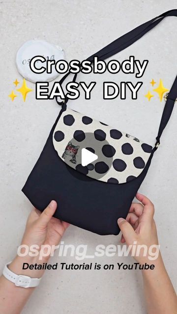 속초 오스프링 | 핸드메이드 패브릭 소품샵 on Instagram‎: "[DIY] Detailed Tutorial is on YouTube✨️ Crossbody Bag Sewing tips Thank you so much💝 Please visit my YouTube🎥  🧵 Simple and Quick sewing ❤️ Youtube link in BIO @ospring_sewing ✏️ Pattern & Measurements included  *  #diy #tutorial #tipsandtricks #sewingproject #coser #costura #fabricbag #crossbodybag #ハンドメイド #dikiş #خیاطی #핸드메이드"‎ Pattern For Cross Body Bag, Cross Body Bag Pattern Free Sewing, Cross Body Bag Pattern Free, Crossbody Bag Sewing, Crossbody Bag Tutorial, Sewing Denim, Christmas Shoebox, Crossbody Bag Diy, Shoebox Ideas