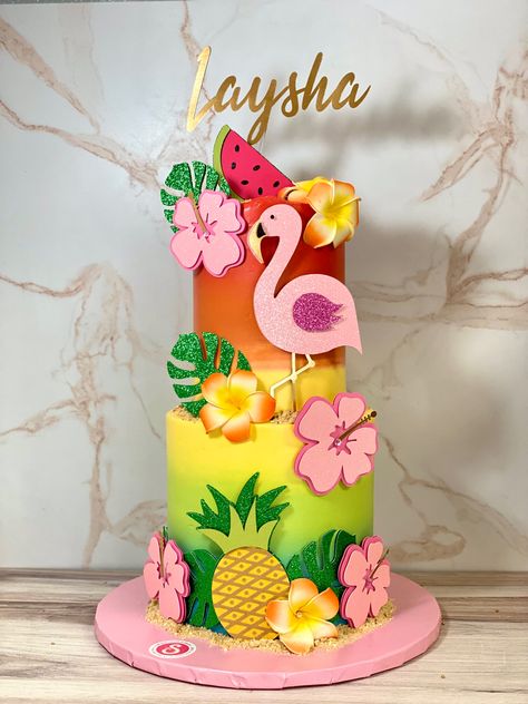 Hawai Cakes Design, Tropical Cake Ideas Hawaiian Theme, Hawaiian Cake Design, Tropical Cake Design, Tropic Cake, Hawaiian Cake Ideas, Tropical Cake Ideas, Luau Cake Ideas, Tropical Theme Cake