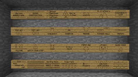 Minecraft Sign, Cool Signs, Minecraft Banners, Diy Minecraft, Cool Minecraft Creations, Minecraft Furniture, Minecraft City, Minecraft Plans, Minecraft Tips