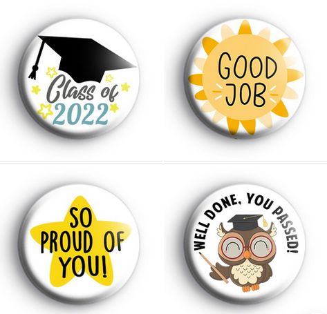 🎓⭐️ We have added a fab selection of 'Well Done' themed badges. Great for anyone expecting great exam results this Summer #youpassed #congratulations #soproudofyou #25mm #badges #welldone #classof2022 How To Make Badges, Reward Board, Badge Ideas, School Badges, Button Maker, Independence Day Decoration, School Craft, Button Badges, Exam Results