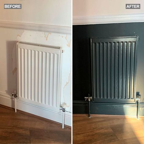 Bedroom Radiators, Hallway Wall Colors, Painted Radiator, Hallway Paint, Bathroom Radiators, Kelly Hoppen, Hallway Designs, Radiator Cover, Painting Bathroom