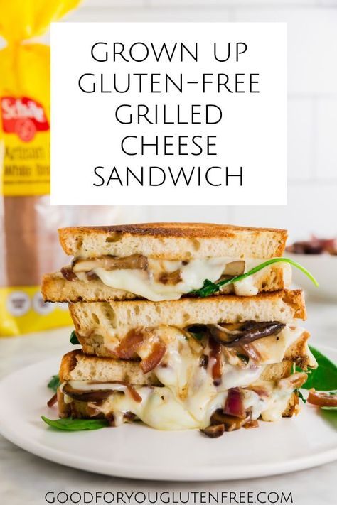 Gluten Free Grilled Cheese, Grilled Cheese Bar, Celiac Recipes, Grill Cheese Sandwich Recipes, Cheese Sandwich Recipes, Gluten Free Banana Bread, Best Gluten Free Recipes, Gluten Free Recipes For Dinner, Provolone Cheese