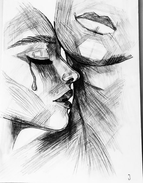 Drawing Of Betrayal, Toxic Love Sketch, Unhealthy Relationships Art, Forbidden Love Drawing Art, Crazy In Love Drawings, Toxic Love Paintings, Drawing For Lost Loved Ones, Art Sketches Heart Break, Heart Ripped Out Sketch