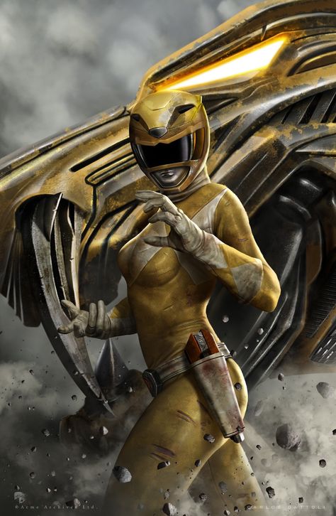 Power Rangers Yellow, Power Rangers Poster, Power Rangers 2017, Yellow Ranger, Power Rangers Fan Art, All Power Rangers, Power Rangers Art, Go Go Power Rangers, Green Ranger