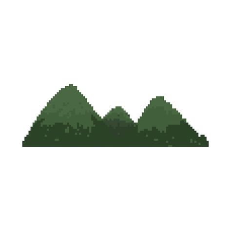 Pixel Mountain, Mountain Pixel Art, Mountain Icon, Pixel Art Mountain Landscapes, Cartoon Mountain, Forest Games, Mountain Drawing, Landscape Background, Green Mountain