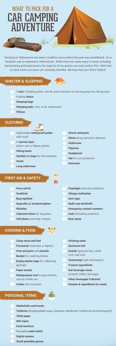 Car Camping Checklist, Basic Camping Checklist, Car Camping Essentials, Camping Necessities, Camping Essentials List, Yellowstone Camping, Camping For Beginners, Camping List, Fall Camping