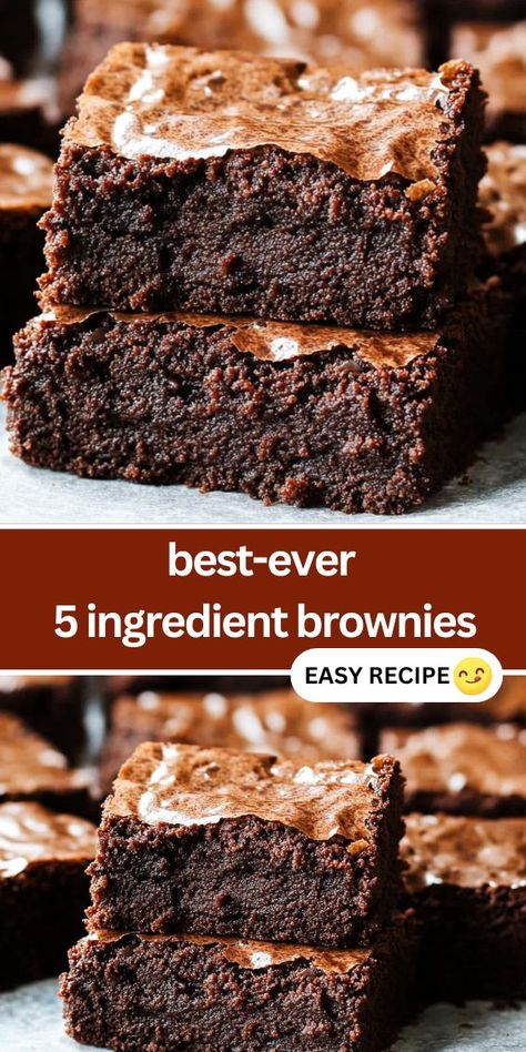 Discover the ultimate 5-ingredient brownies that are rich, fudgy, and incredibly easy to make. These brownies feature a perfect balance of sweetness and chocolate flavor, making them an irresistible dessert for any occasion. With just sugar, eggs, butter, cocoa powder, and flour, you can create a delicious treat that everyone will love. Whether you’re hosting a gathering or craving a sweet snack, these brownies are sure to impress. Blueberry Crumble Bars, Pumpkin Fudge, Blueberry Crumble, Cinnamon Roll Cake, Sugar Eggs, Easy Homemade Recipes, Cream Desserts, Chocolate Craving, 5 Ingredient