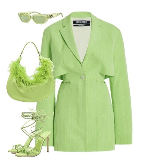 Lime Outfit, Estilo Kylie Jenner, Monochromatic Fashion, Clueless Outfits, Stylish Work Attire, Looks Party, Swag Outfits For Girls, Fancy Outfits, Teenage Fashion Outfits